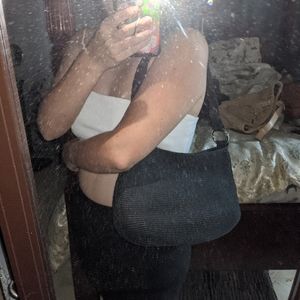 Talbots Black Woven Handbag